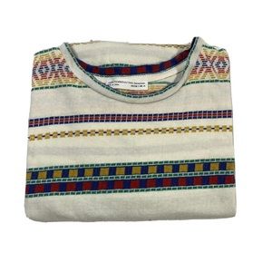 Zara Trafaluc Women's Size Small Multi Color Shirt Striped Short Sleeve